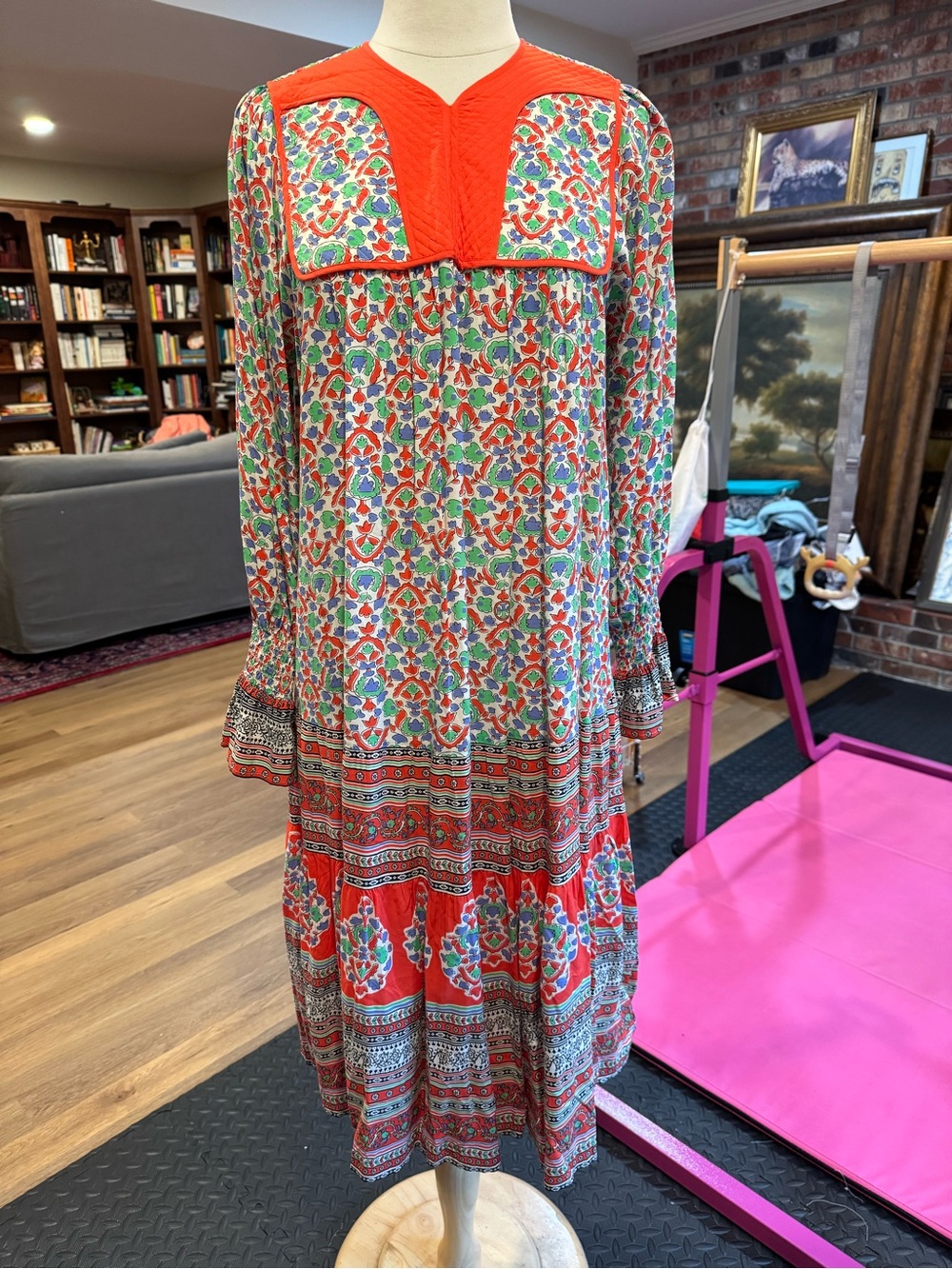 Tory Burch boho printed paisley tunic sz S